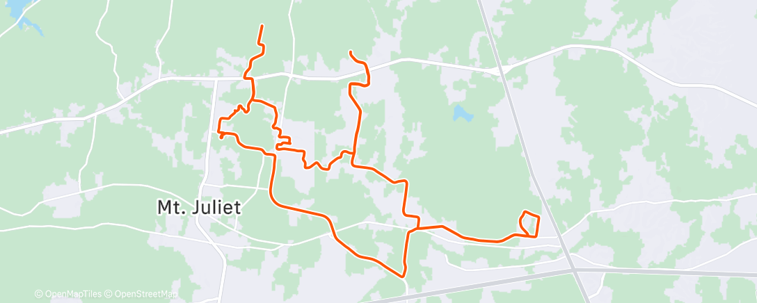 Map of the activity, 25 on 12/25 Christmas Ride with Wyatt