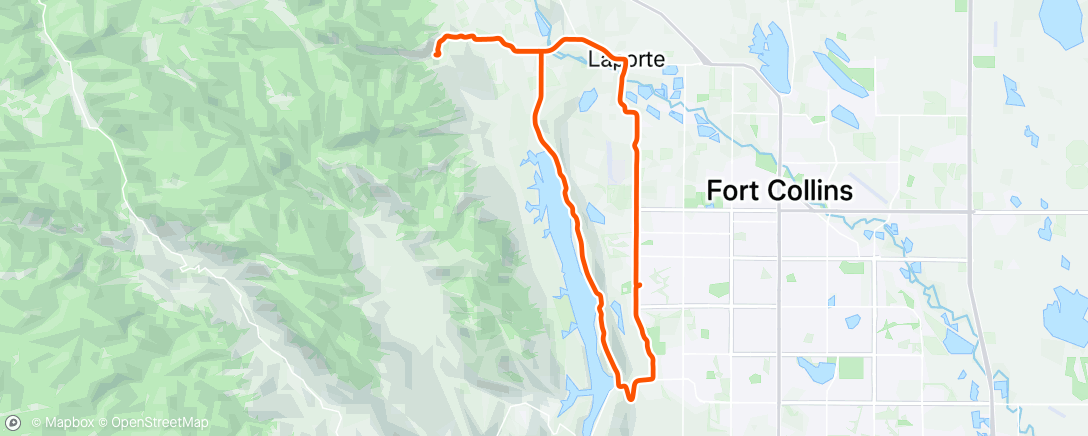 Map of the activity, Afternoon Ride