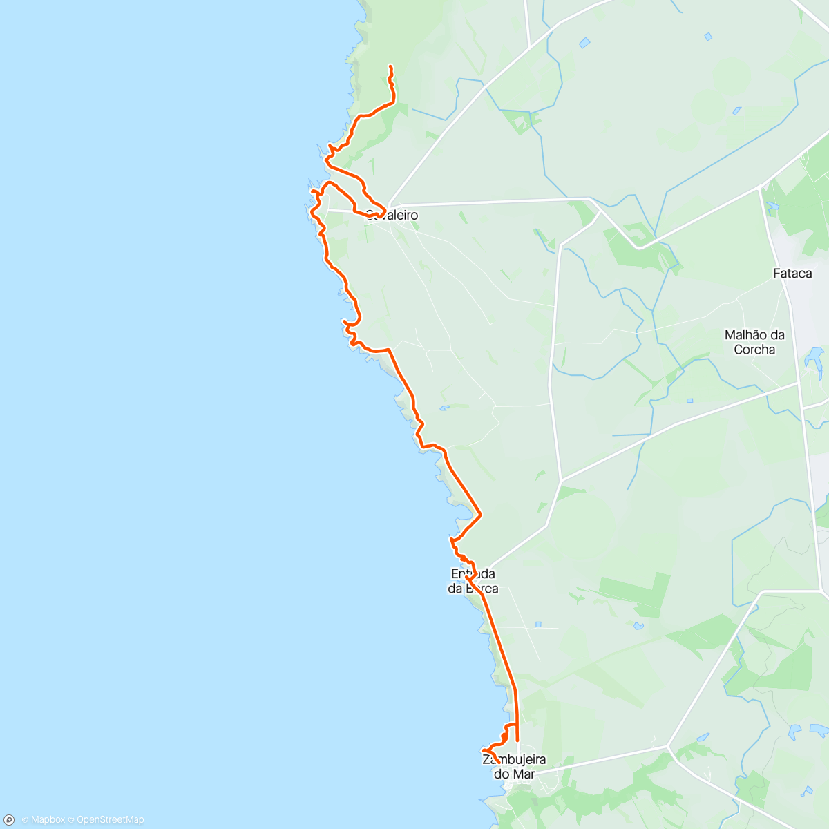 Map of the activity, Fisherman Trail - Tappa 3 - ( 5 km non registrati ) - Almograve / Zambujeira do Mar