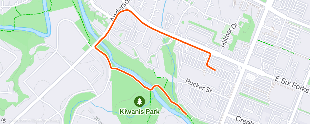 Map of the activity, Morning Run