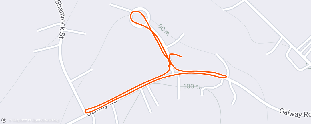 Map of the activity, Evening Ride