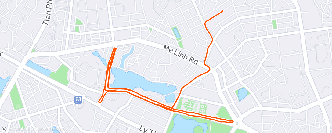 Map of the activity, Afternoon Run 24.06.25