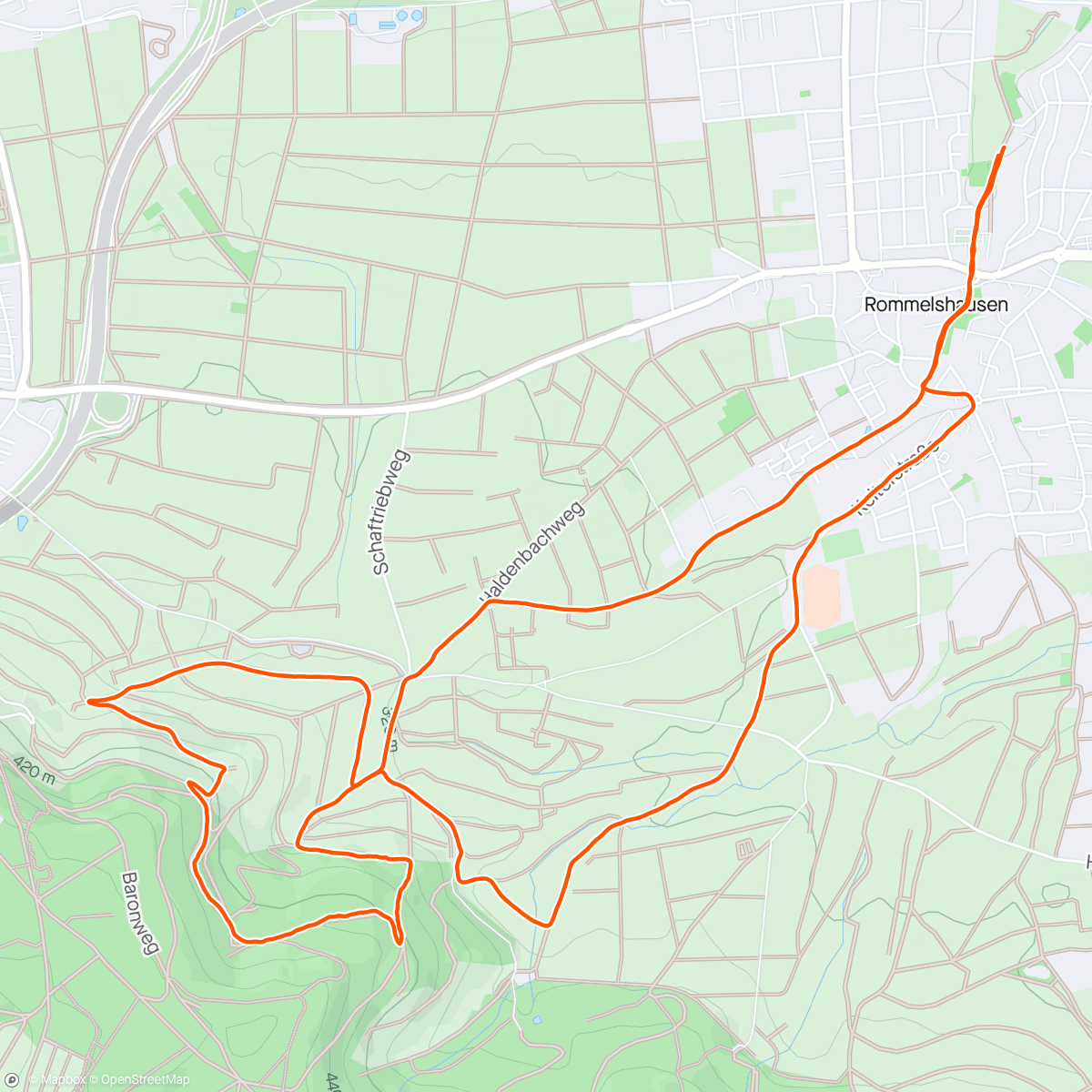 Map of the activity, Lauf vierundsiebzig 2024