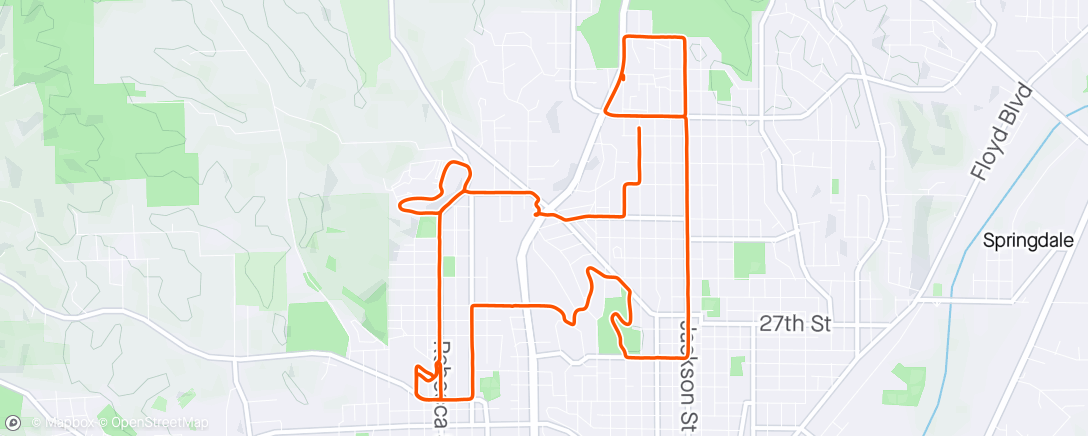 Map of the activity, Hitting up the neighborhood hills