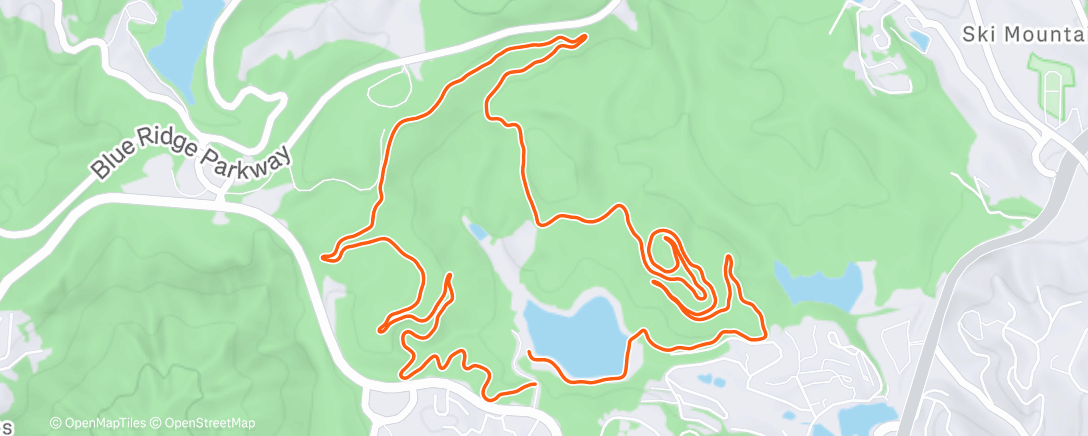 Map of the activity, 32 years of Bass Lake / Moses Cone