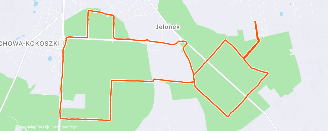 Map of the activity, Morning Run