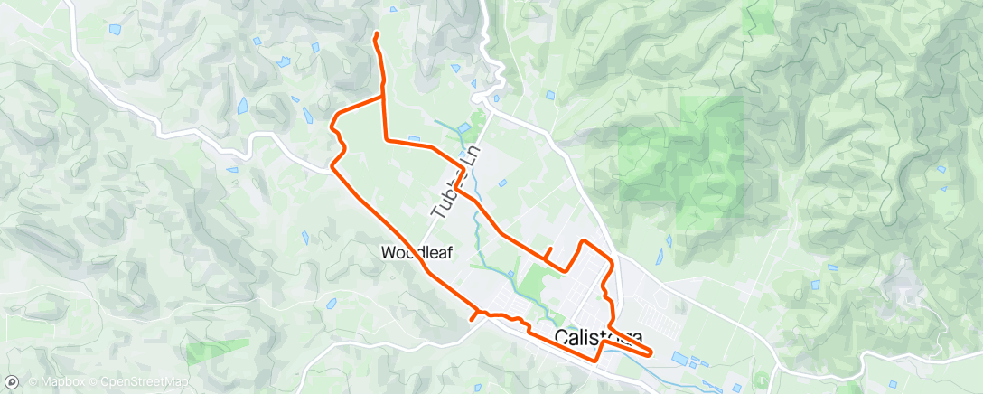 Map of the activity, Evening Ride with Cora