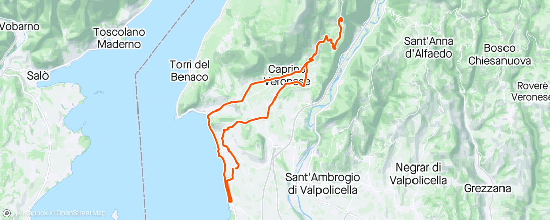 Map of the activity, Bardolino/ Santuario Madonna della Corona