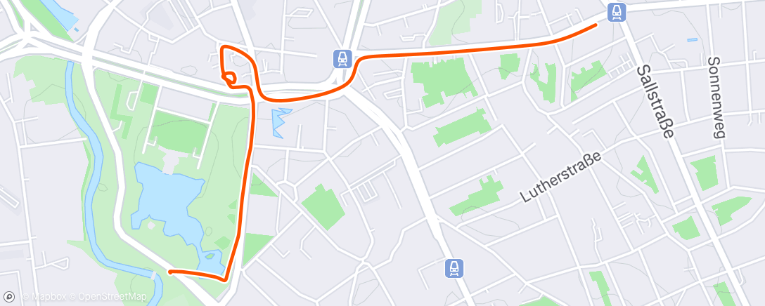 Map of the activity, Nachtspaziergang