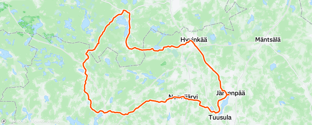 Map of the activity, Afternoon Ride