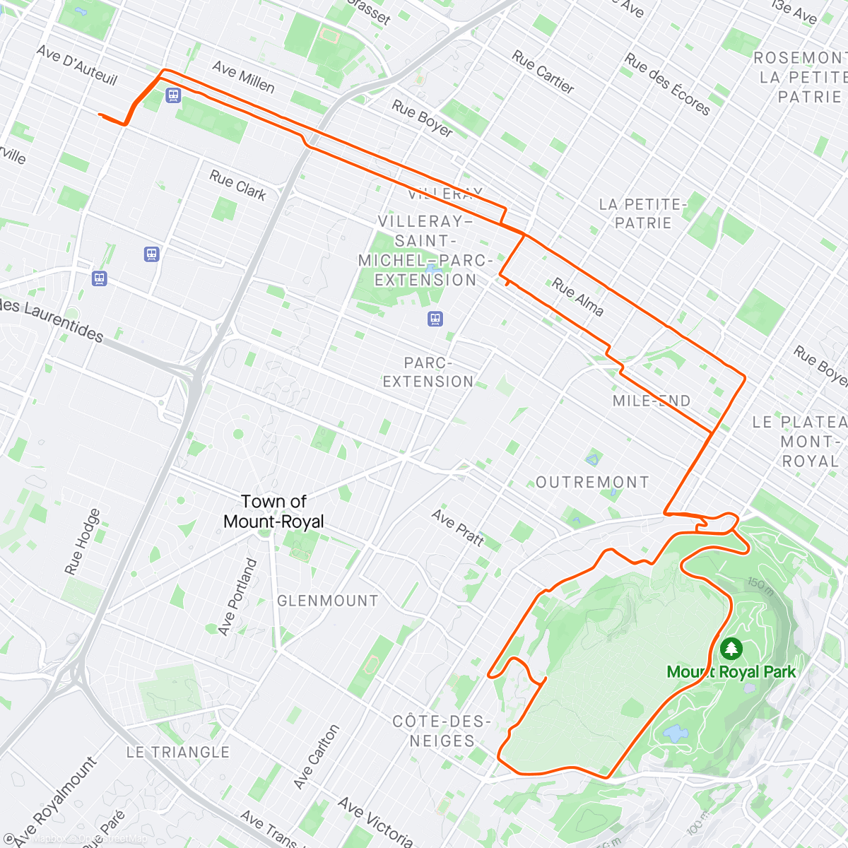 Map of the activity, new bike day 🤩