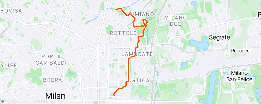 Map of the activity, Milano