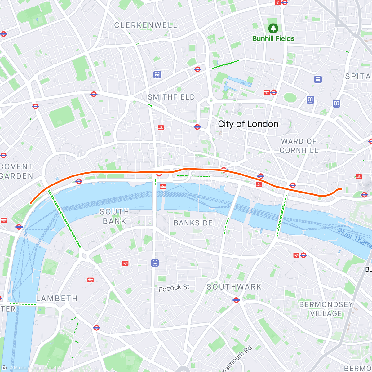 Mapa da atividade, London