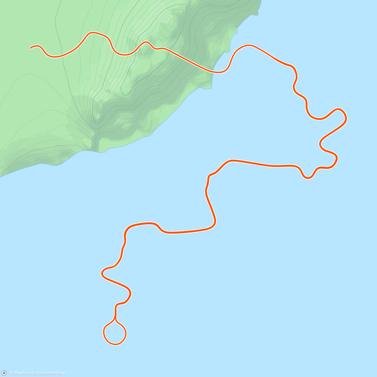 Map of the activity, Zwift - Cool down