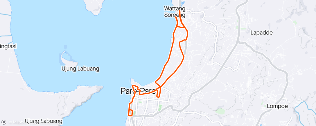 Map of the activity, Morning Run