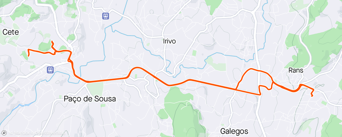 Map of the activity, Volta de bicicleta de montanha noturna