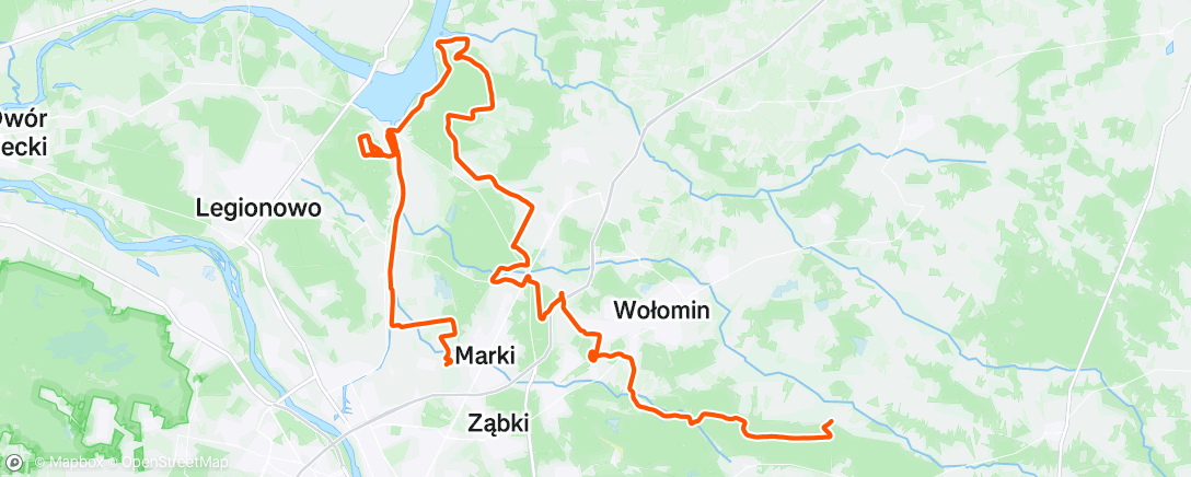 Map of the activity, Ride