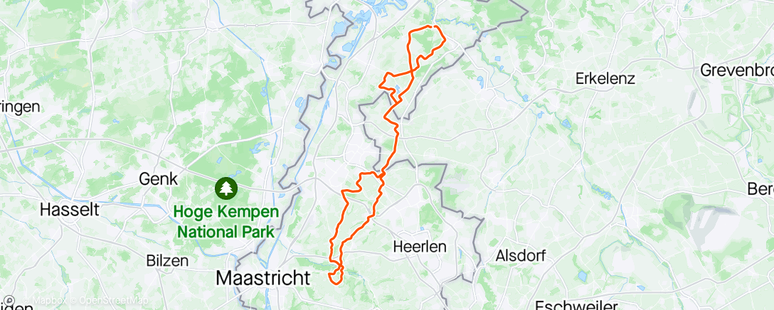 Mapa de la actividad (Rondje Valkenburg)