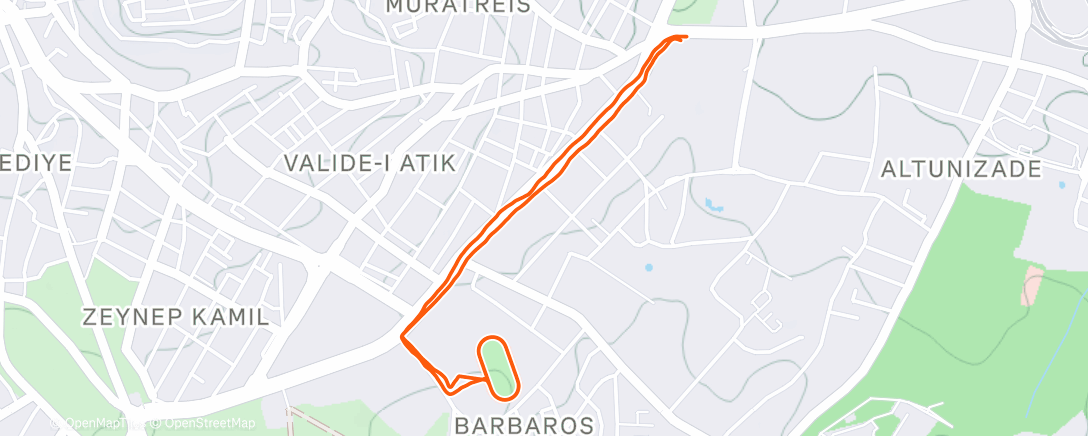 Map of the activity, Morning Run