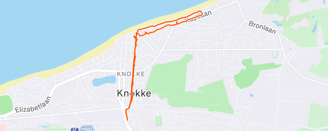 Map of the activity, Namiddagwandeling