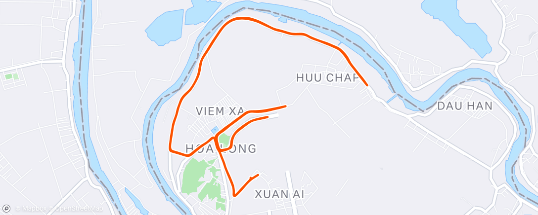 Map of the activity, Morning Run