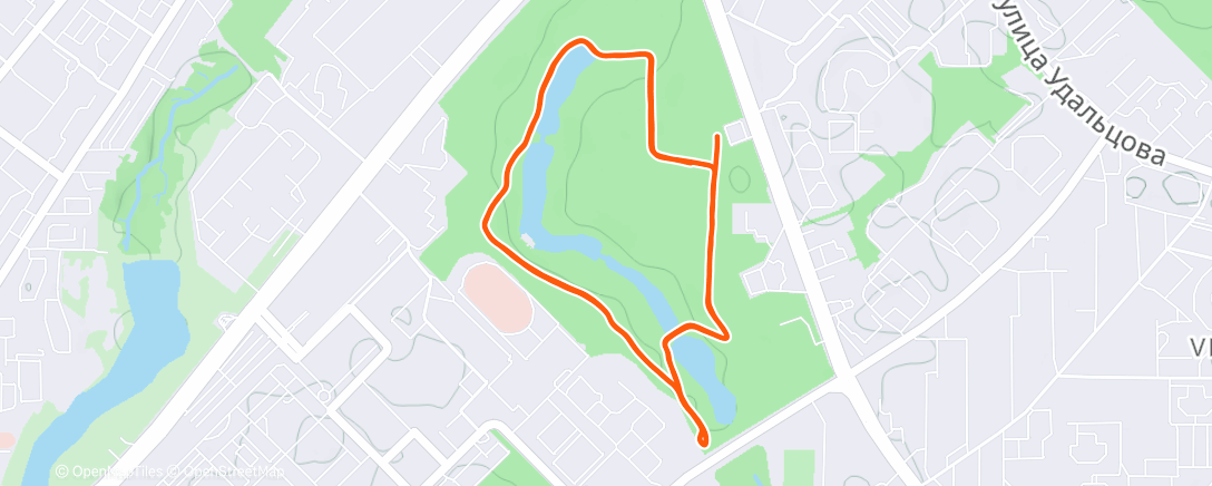 Map of the activity, Утренний забег