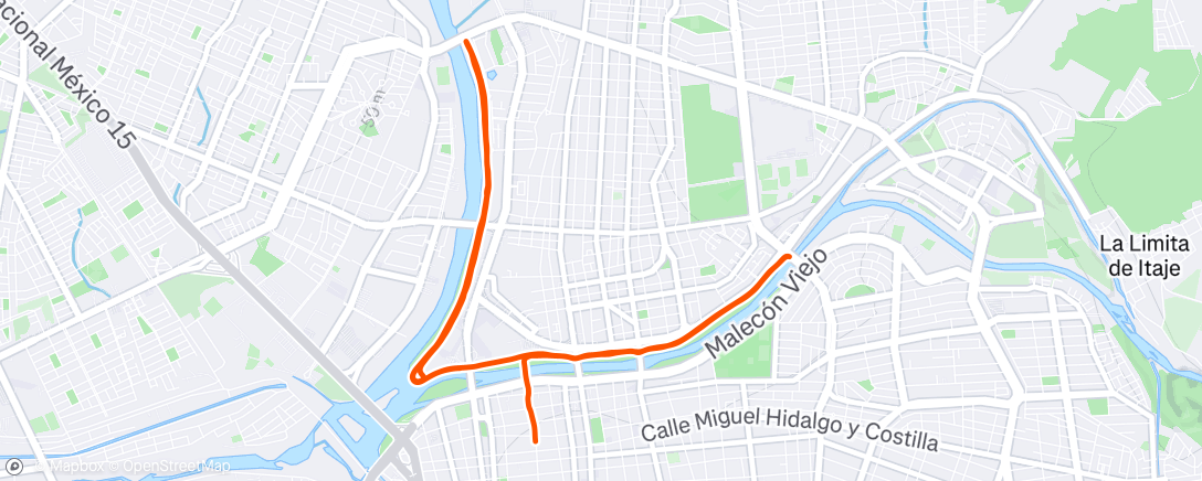 Map of the activity, Morning Run