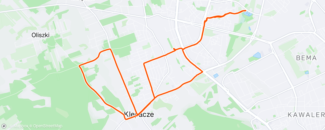 Map of the activity, Morning Run