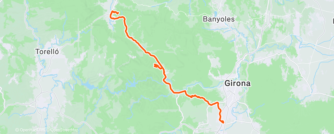 Map of the activity, Cycling