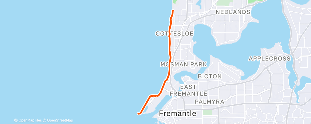 Map of the activity, Morning Run