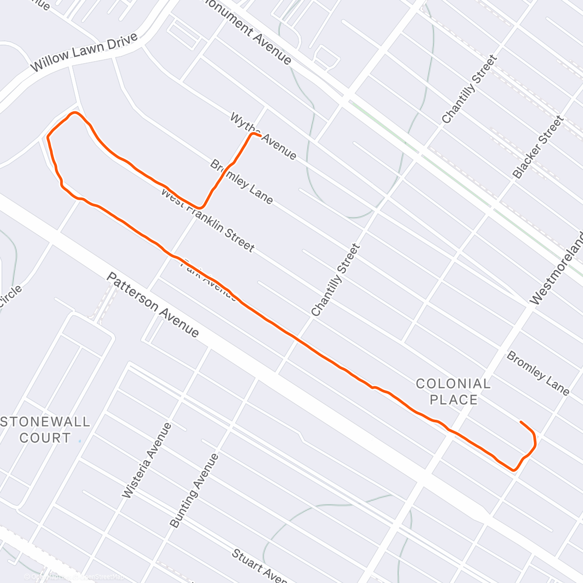 Map of the activity, Morning Walk w Lib