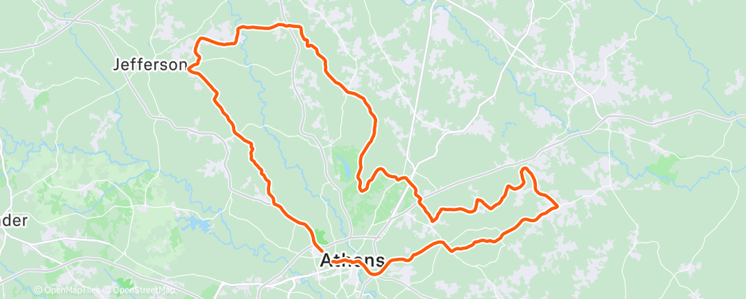 Map of the activity, Tuesday to a Monday