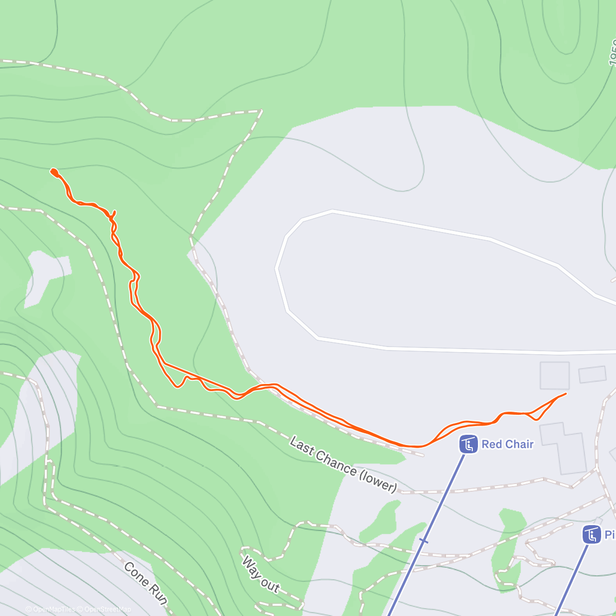 Map of the activity, USFS / Discover Your Northwest snowshoe naturalist tour