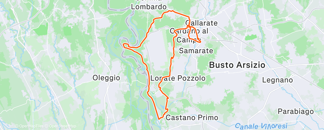 Map of the activity, Morning Ride