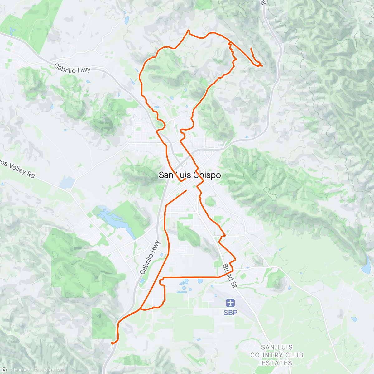 Map of the activity, Wednesday Night Gravel Ride