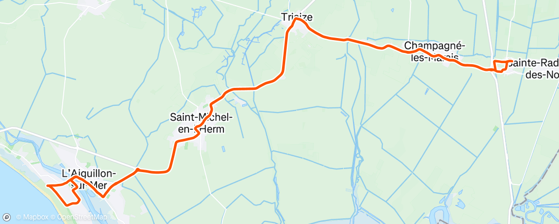 Map of the activity, Gravel le matin