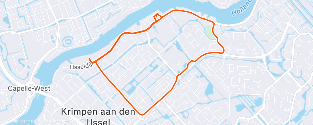 Map of the activity, 10-01-26 Krimpen aan den IJssel, South Holland, The Netherlands