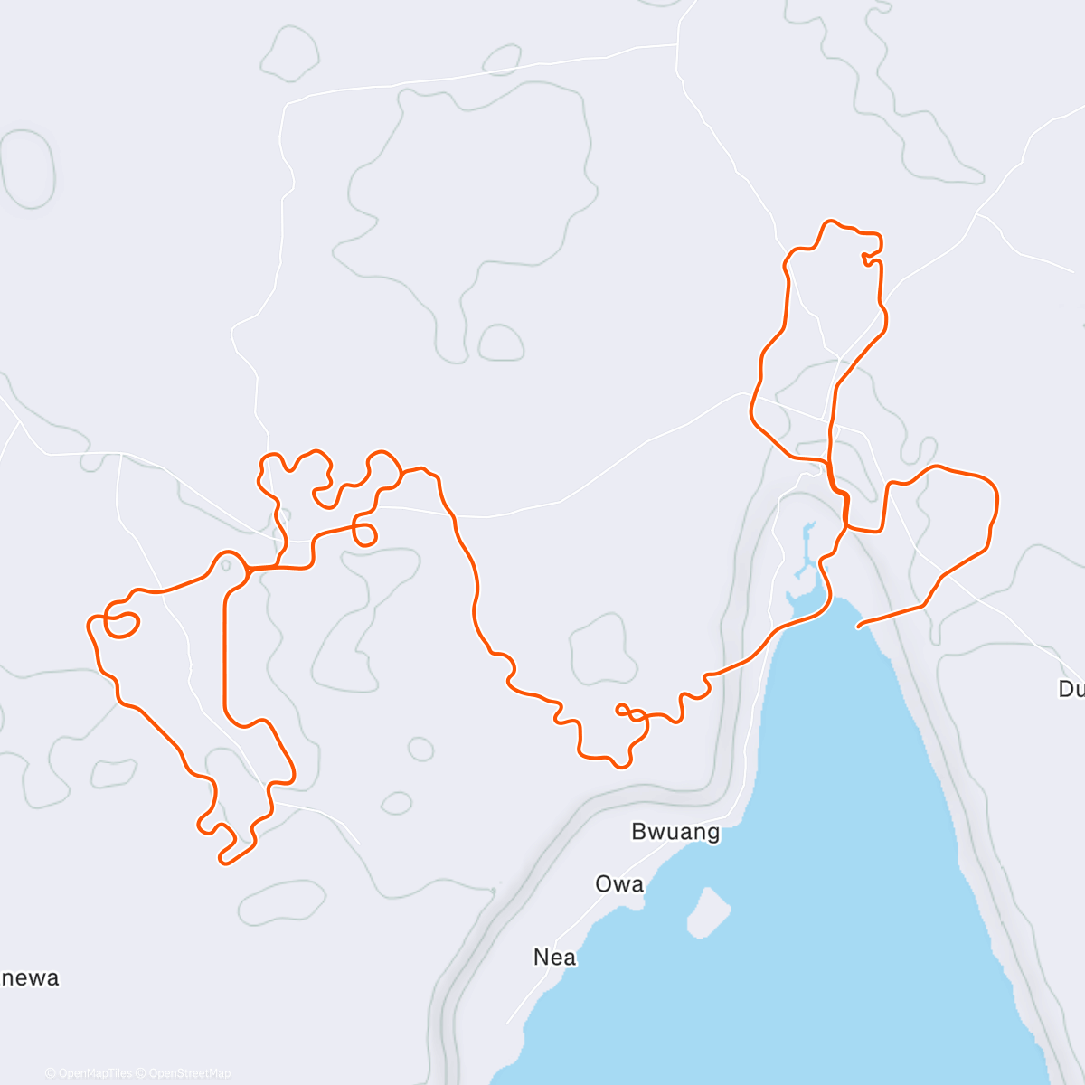 Карта физической активности (Zwift - Makuri Madness in Makuri Islands)