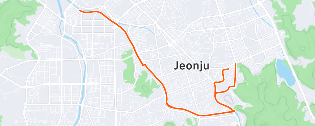 Map of the activity, Morning Run