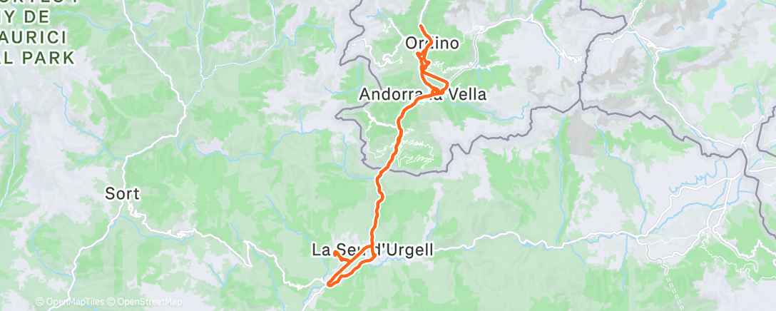 Map of the activity, Bicicleta por la mañana