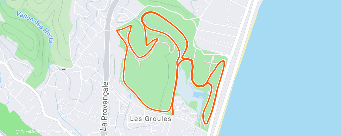 Map of the activity, Morning Run