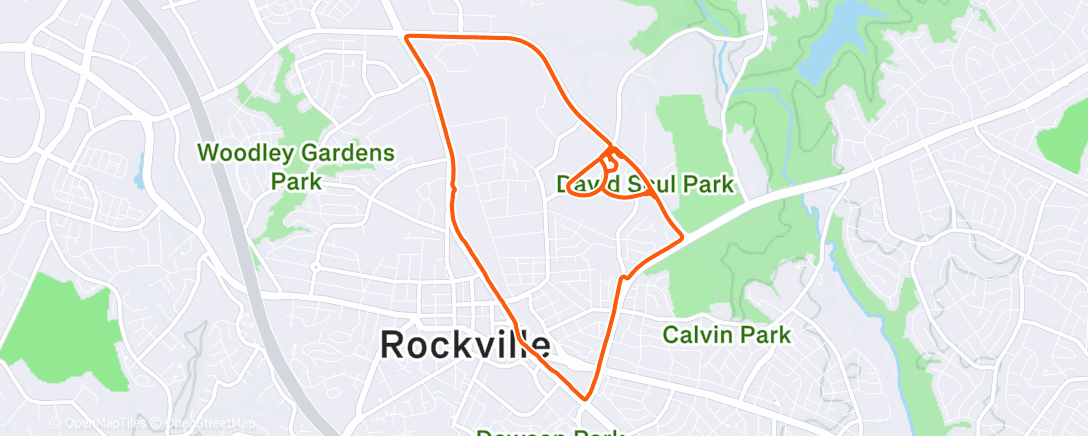 Map of the activity, Evening Ride