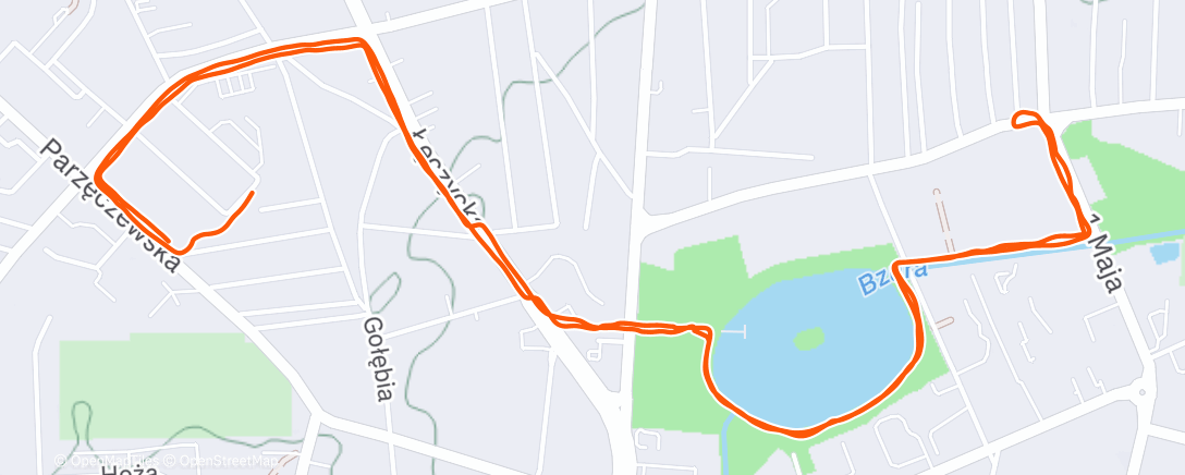 Map of the activity, Evening Run