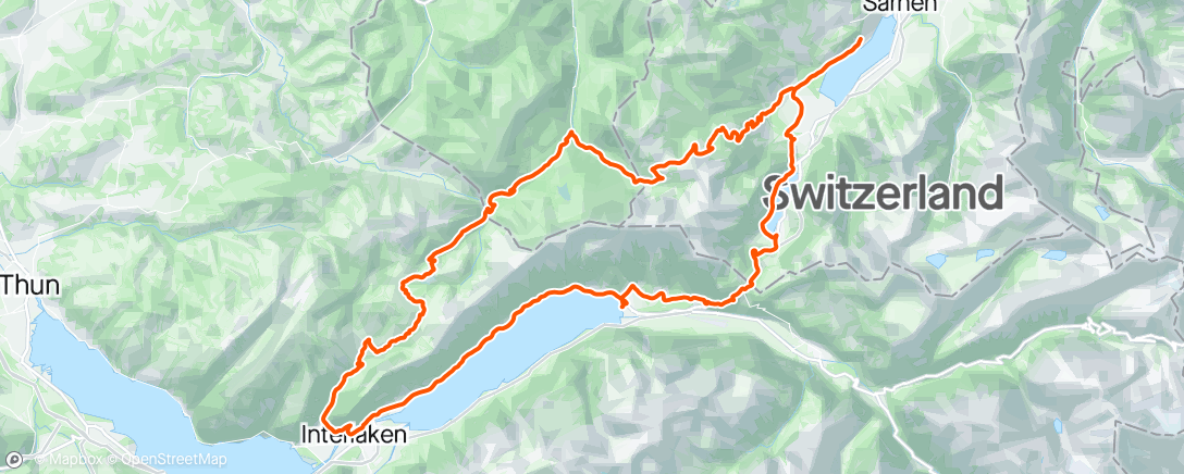 Map of the activity, durch das mystische Entlebuch nach Interlaken und zurück