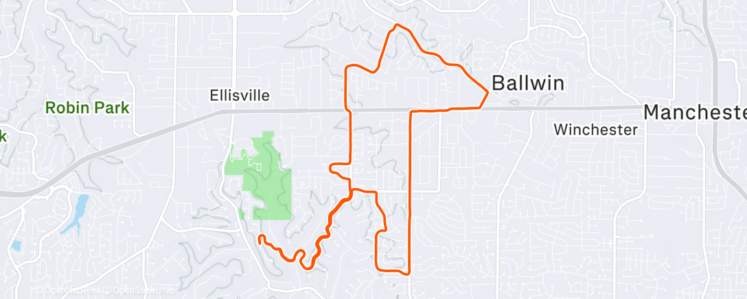 Map of the activity, Morning Run