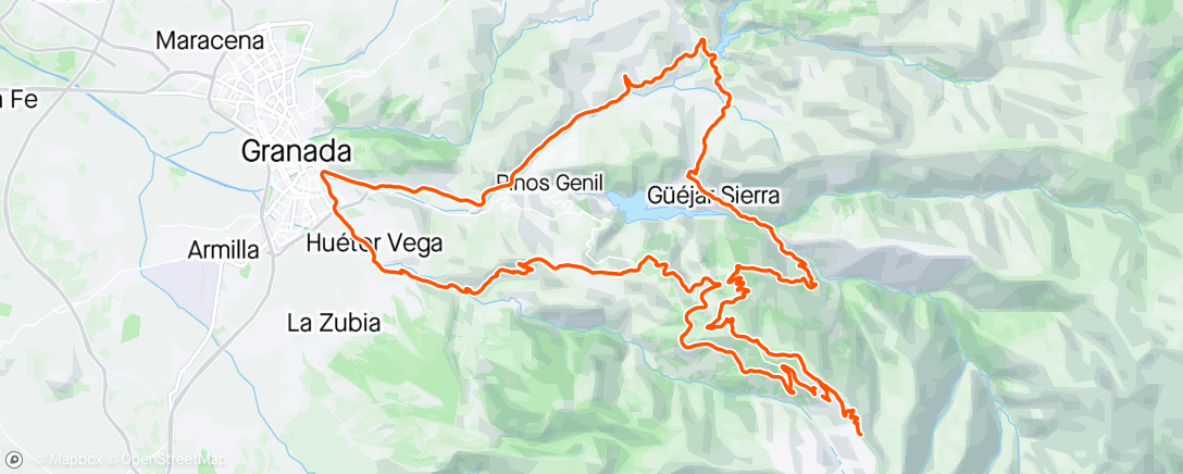 Map of the activity, Dalen van de Sierra is onze specialiteit