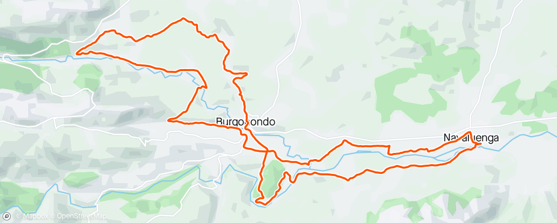 Mapa de la actividad, Bicicleta de montaña matutina