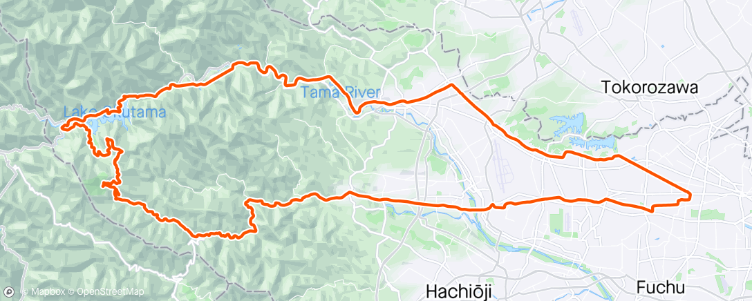 Map of the activity, 2024/04/21 風張峠