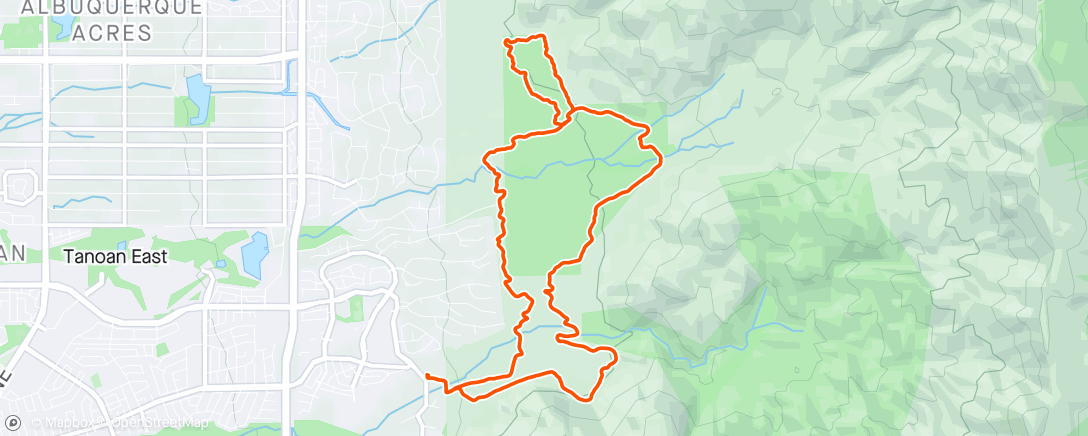 アクティビティ「Evening Mountain Bike Ride」の地図