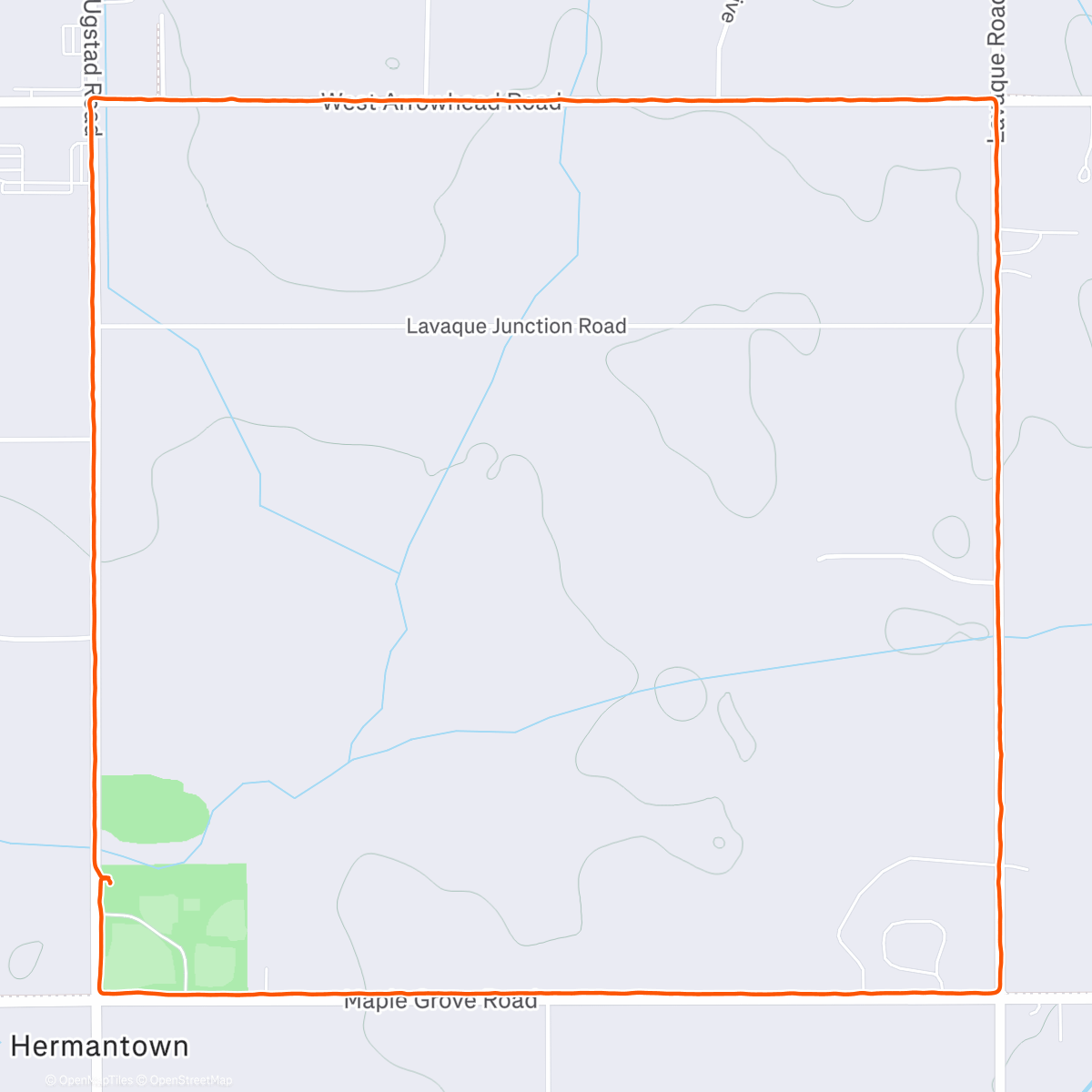 Map of the activity, Morning Run